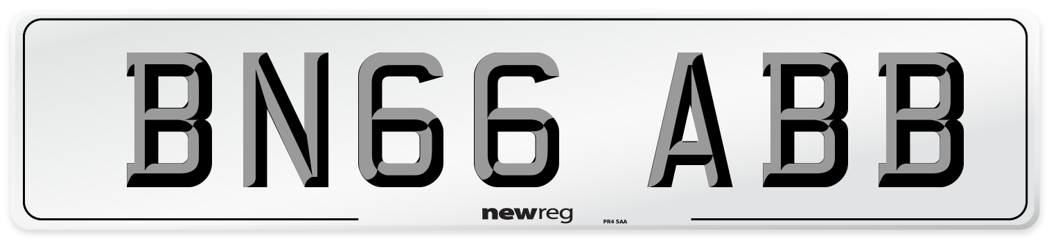 BN66 ABB Number Plate from New Reg